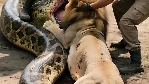 Can This Giant Snake Really Eat a Lion?