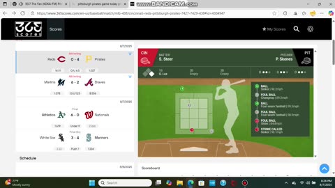 AUGUST 7 2025 MLB BASEBALL: CINCINNATI REDS VS PITTSBURGH PIRATES PART 8