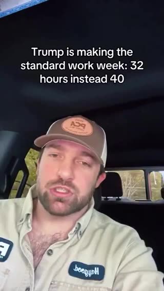 Trump is making standard work week 32 hours and no taxes on overtime