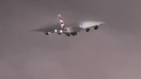Amazing takeoff of the Airbus A380 by British Airways