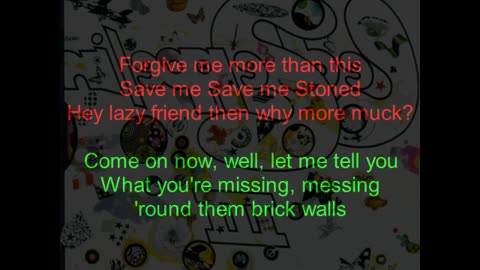 Led Zeppelin III #9 Bron Y Aur Stomp (backward lyrics in red)
