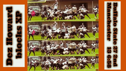 Prototype 414: Buffalo State's Dez Howard blocks the XP vs Manchester