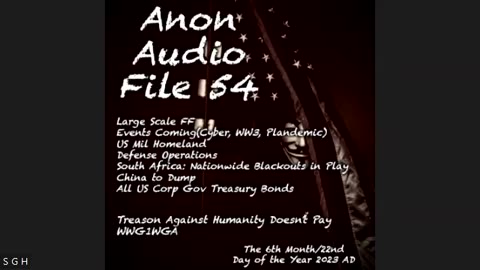 Anon Audio File 54-Blackouts Coming--China to Dump US Treasuries--The QNewsPatriot
