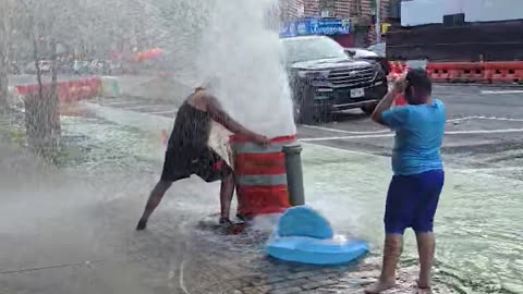 Broken Fire Hydrant Turns NYC Street Into Waterpark
