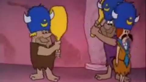 The Flintstones Paddling Scene