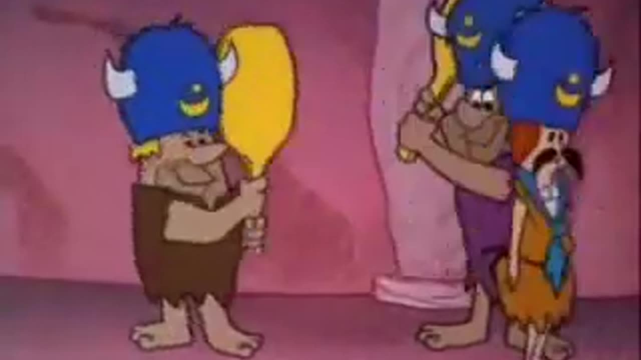 The Flintstones Paddling Scene