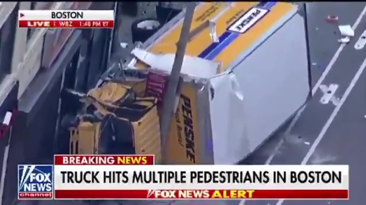 A truck has reportedly hit multiple pedestrians in Boston
