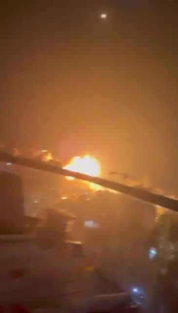 Video shows Iranian missile falling in Tel Aviv