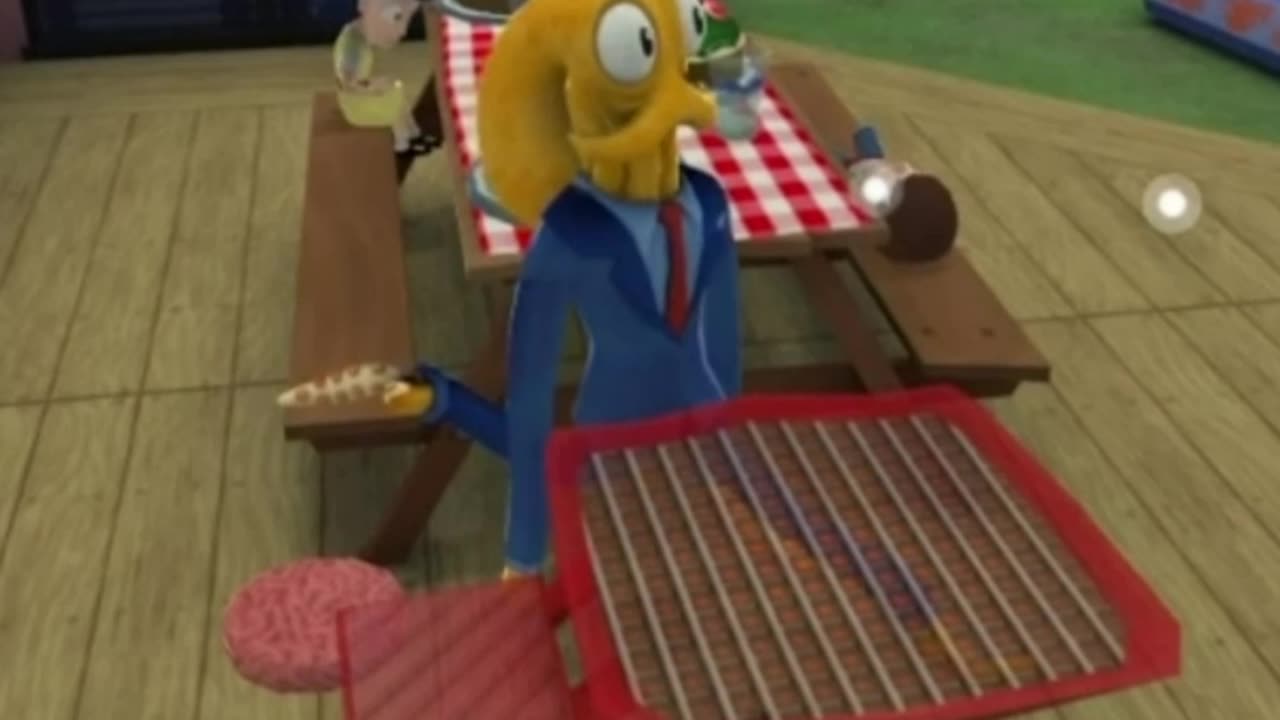 Kira tried to fry a burger, but ended up frying her own tentacle )) #octopus #gaming #funny #comedy