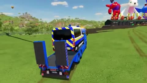 FS22 Train Logistics: Hauling Police Cars & Fire Trucks