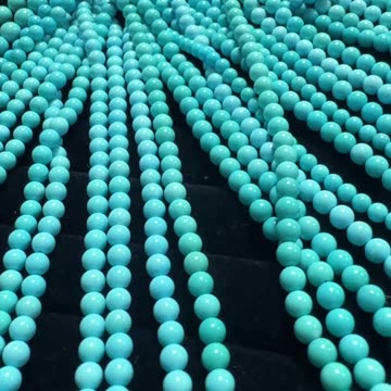 250609-8 Turquoise Bead Strand: Flowing Jade Galaxy on the Wrist