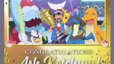Ash finally wins and becomes a world champion. reupload