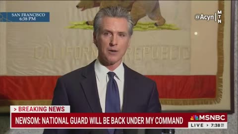 Gavin Newsom announces Donald Trump has LOST and the National Guard