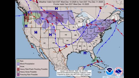 National Weather Forecast (December 10, 2025)