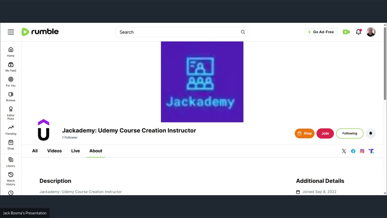 Jackademy: Udemy Course Creation Instructor