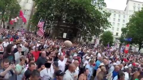 Meanwhile in London streets are flooded to support Trump