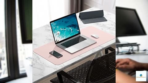 Hsurbtra Desk Pad, 30" x 14" PU Leather Desk Mat, XL Extended Mouse Pad, Waterproof Deskto