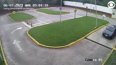 Amazing: Woman crashes into lamppost, flips car during driving test