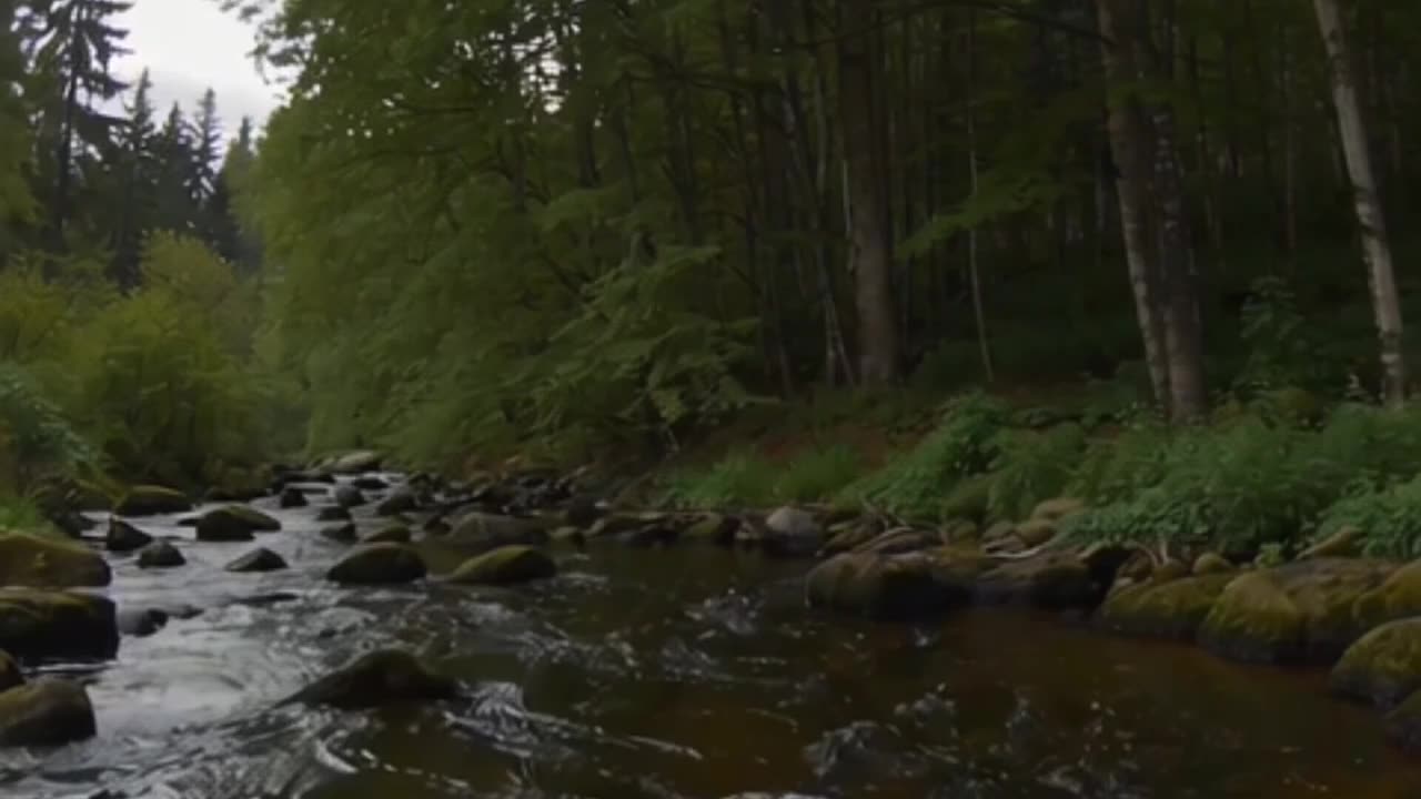 RELAXING NATURE SOUNDS | FOREST RIVER & GENTLE BIRD SONGS for SLEEP, MEDITATION, STUDY