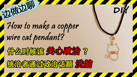 第50期 猫吊坠 Issue 50 cat pendant copper wire jewelry tutorial DIY handmade 什么时候应该关心政治 统治者通过政治洗脑