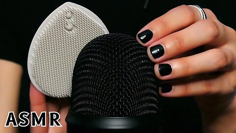 ASMR Mic Brushing with Silicone (no talking)