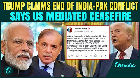 India-Pakistan: Trump says ceasefire agreed after 'long night of talks mediated by US'