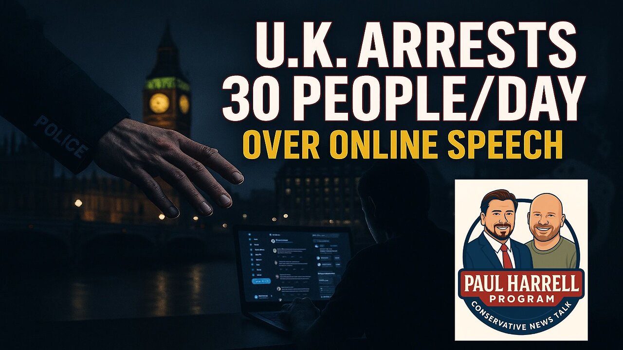 U.K. Arrests 30 People/Day Over Online Speech