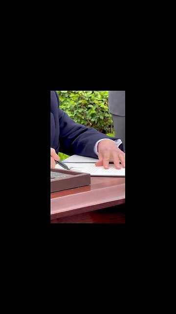 President Trump signs an Executive Order