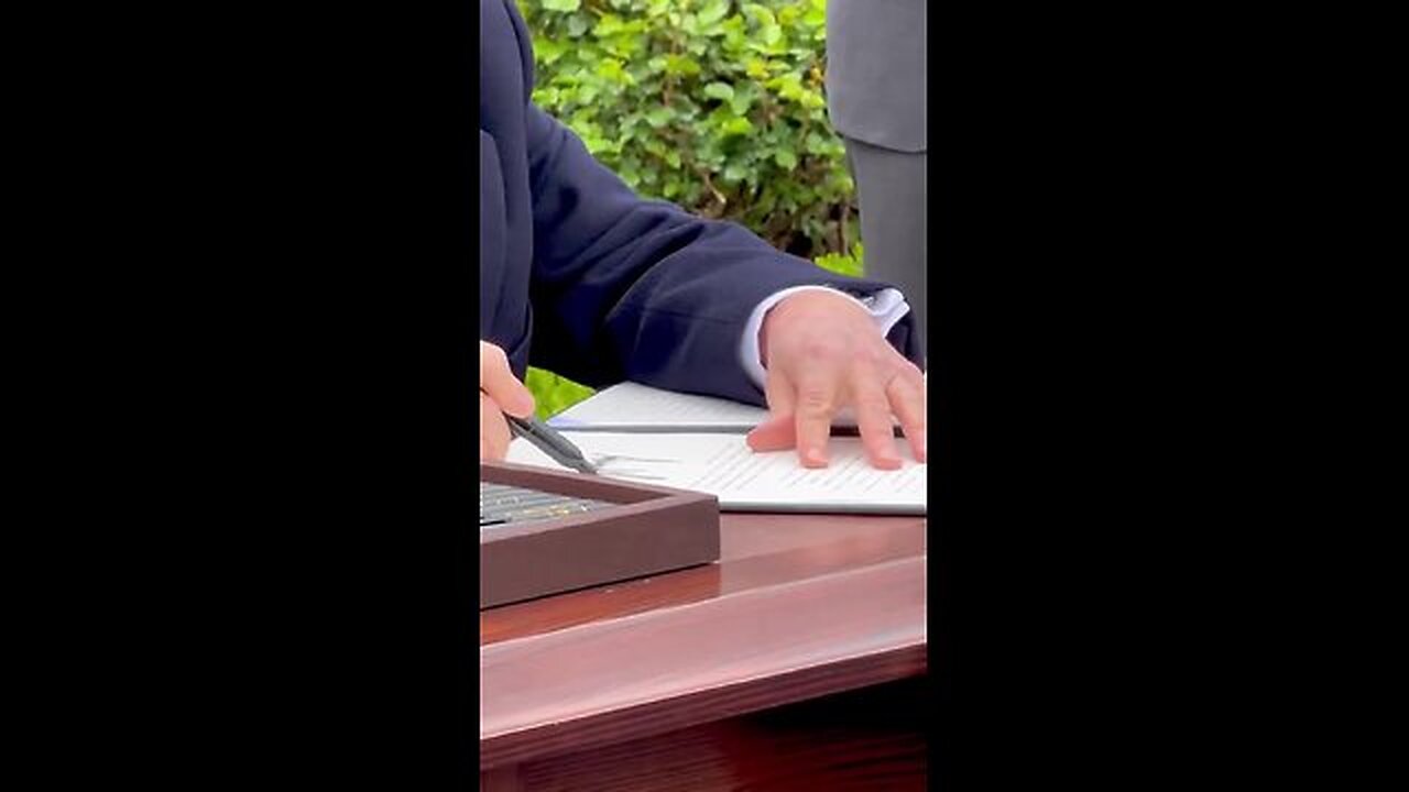 President Trump signs an Executive Order