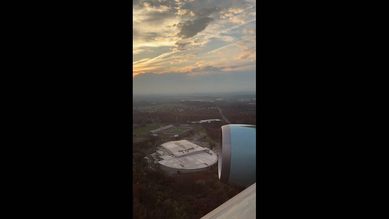 View from Air Force one at Washington commanders game flyover