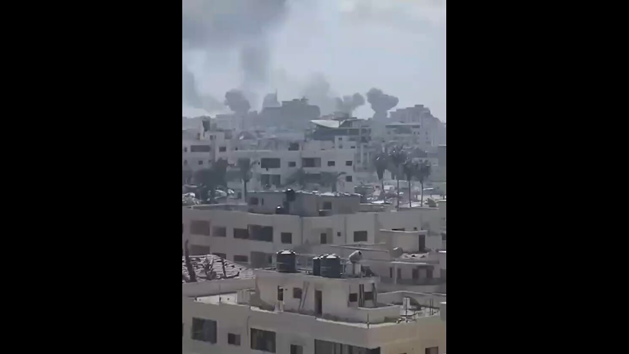 Gaza City, bombardment of Intel based targets ahead of maneuvering into the area.