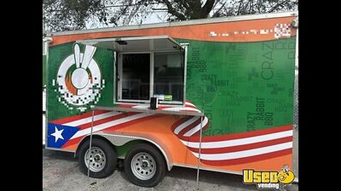 2022 7' x 14' Kitchen Food Concession Trailer with Pro-Fire System for Sale in Florida!