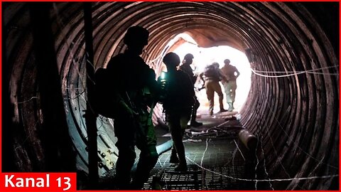 Israeli military releases video that it claims to show troops and dismantling of a tunnel in Gaza