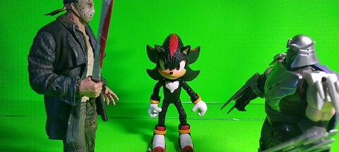 Jason Voorhees vs Shadow the hedgehog vs the shredder stop motion animation
