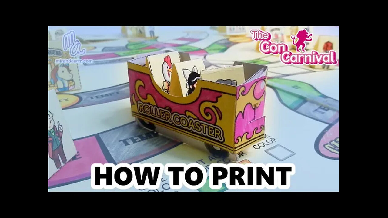 How to Print The Mini Con-Carnival | PRINT & PLAY BOARD GAME |