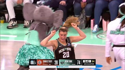 🤣 Sabrina Ionescu HYPED challenge successful, no foul | New York Liberty WNBA women's basketball