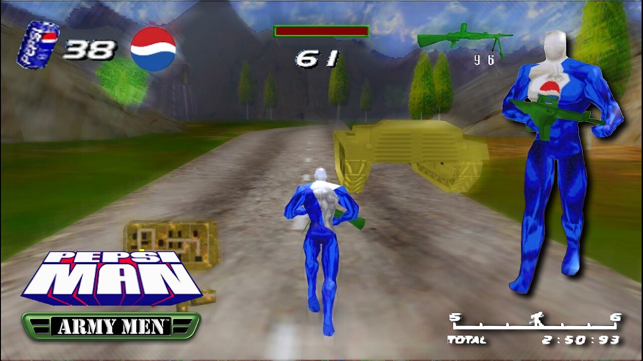 PEPSIMAN GAMEPLAY - Army Men Sarge's Heroes MOD - Dreamcast