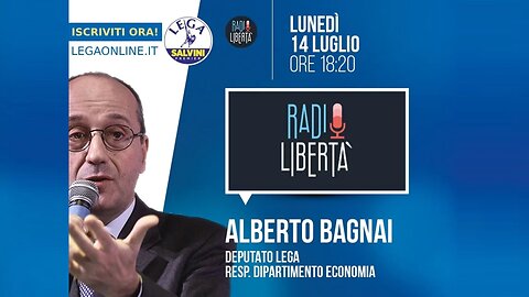 🔴 QUI PARLAMENTO - On. Prof. Alberto Bagnai, Responsabile economico Lega, a Radio Libertà (14.7.25)