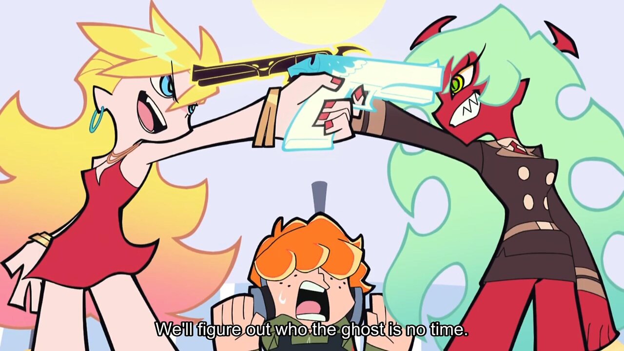 finding the ghost in a restaurant | Panty & Stocking with Garterbelt 2nd Season