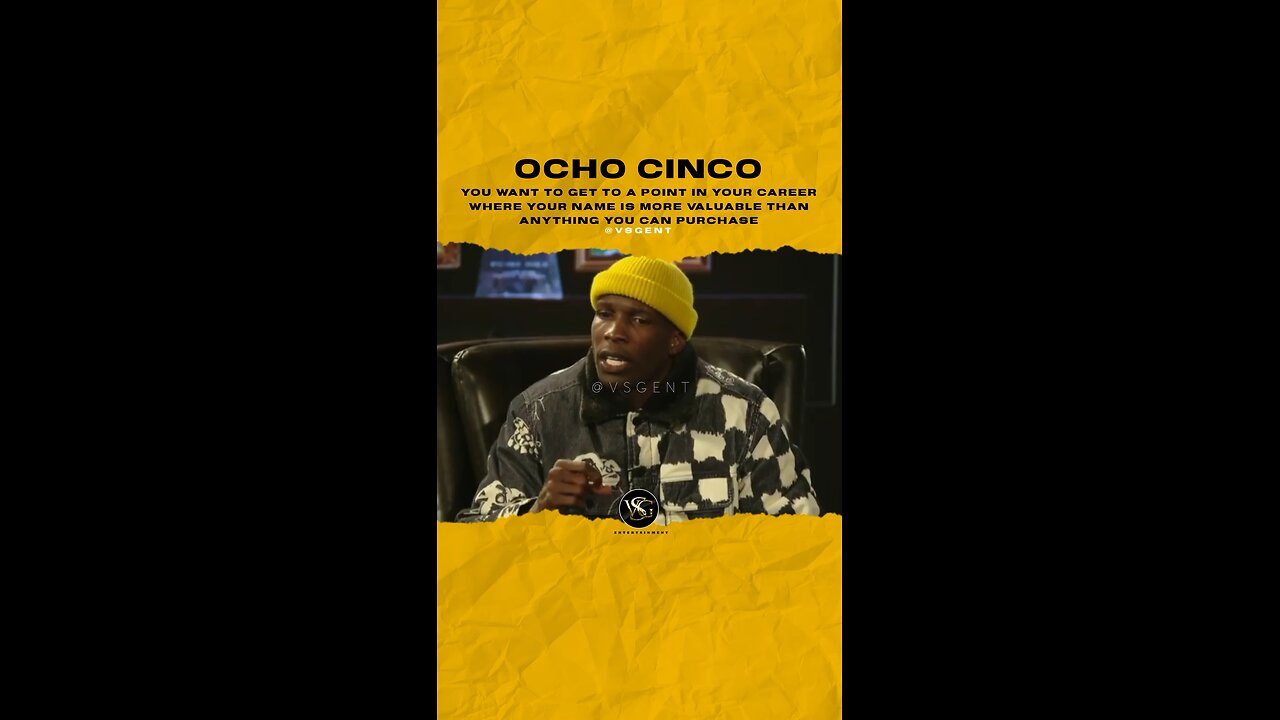 U want to get to a point in ur career where ur name is more valuable than anything you can purchase