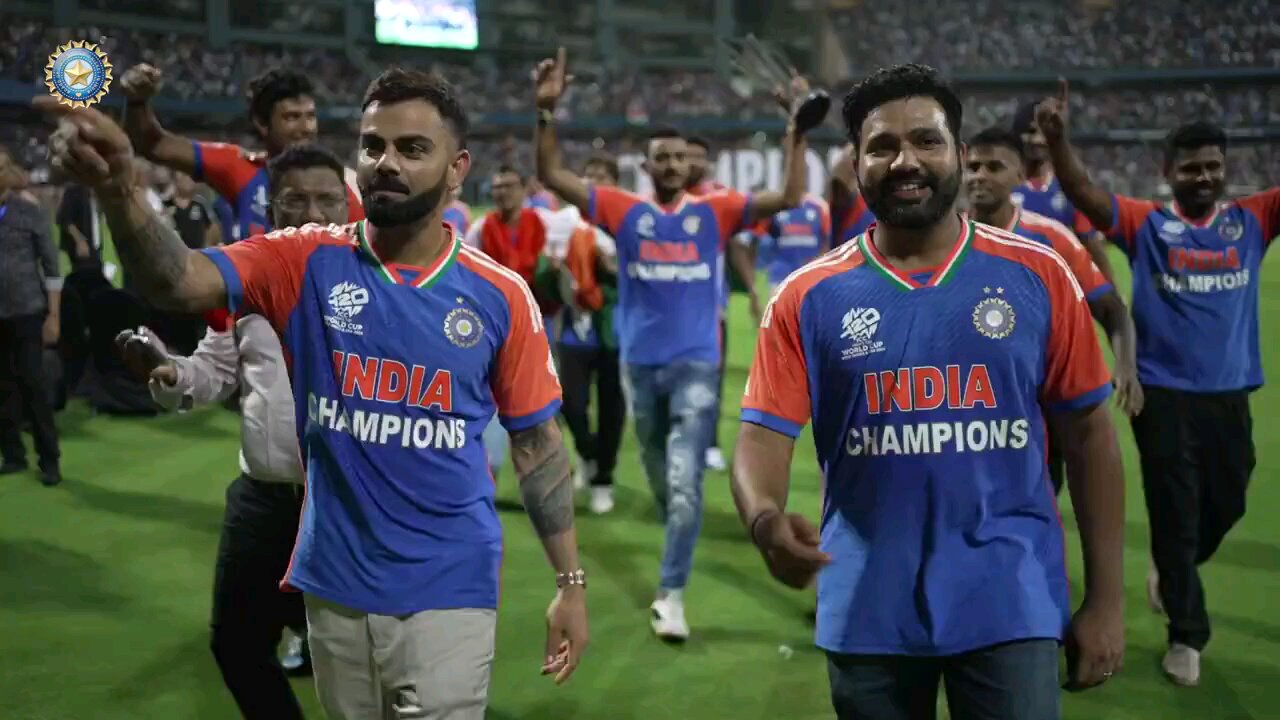 Team India winning celebration.