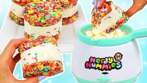 How to Make Yummy Fruity Pebble Ice Cream Sandwiches!