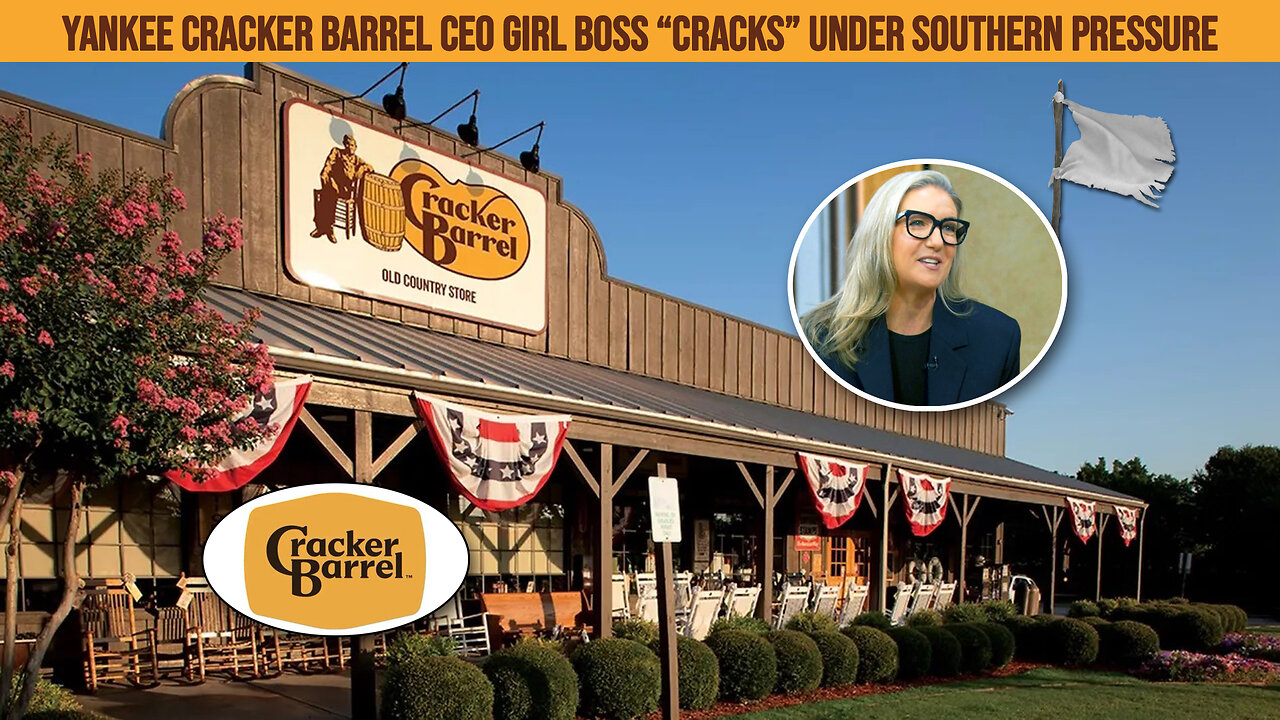 Yankee Cracker Barrel Girl Boss "Cracks" Under Pressure After Attacking Southern Iconography