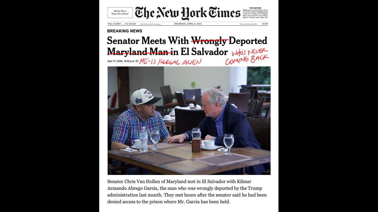 White House correcting NYT goes viral, gang members not coming back
