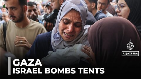 Displaced Palestinians targeted as Israeli forces bomb Gaza tents