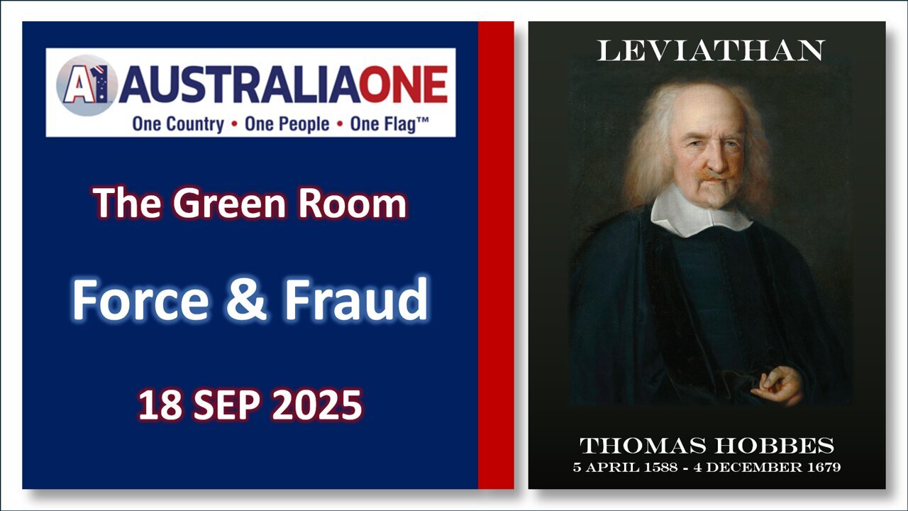 AustraliaOne Party - Force and Fraud (GR Postponed to Thursday 18/09/2025