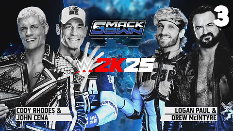 WWE 2K25 Smackdown August 8th 2025 - Match 3: CHAIR SHOT!