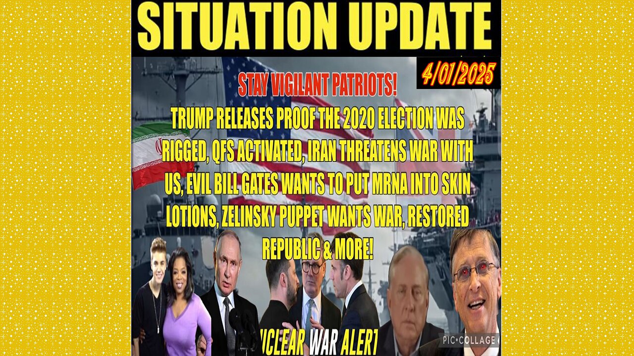 SG Anon. Juan O Savin ~ Situation Update 4/1/25 ~ Restored Republic > Judy Byington- Q+ White Hats