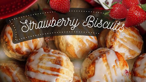 Homemade 🍓 Strawberry Biscuits | Fluffy, Buttery & Bursting with Fresh Berries!