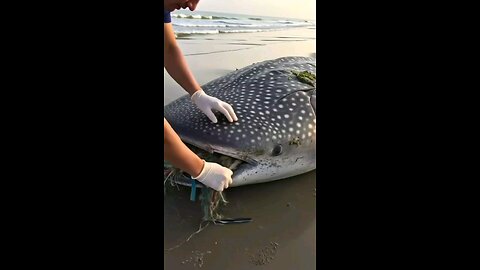 Helicopter rescue whale 🐋 shark